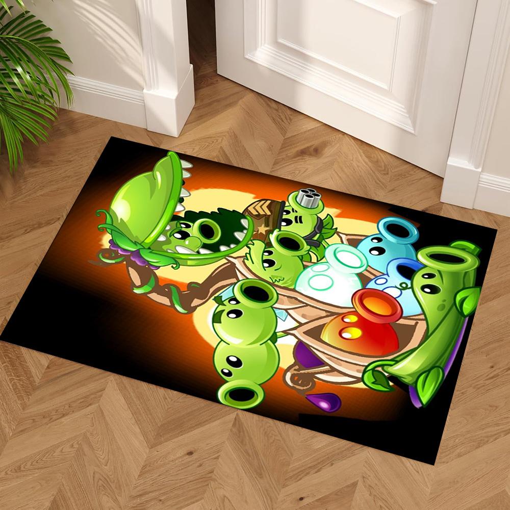 Plants Vs. Zombies Area Rug Suitable for Balcony Dining Room Playrooms Hallway Anti-slip Rug Decorate Offices Spiritual Gift