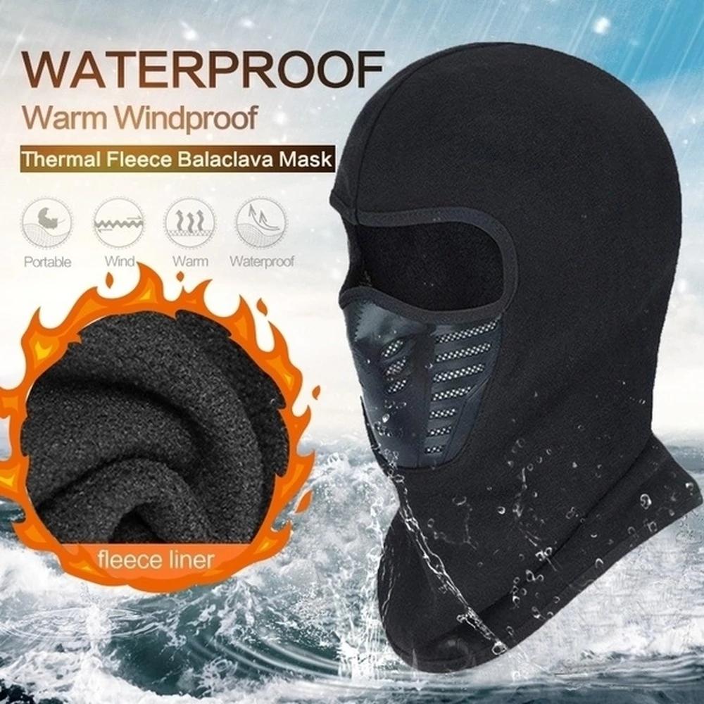 Bike Face Mask Winter Warm Windproof Carbon Filter Thermal Fleece Hat