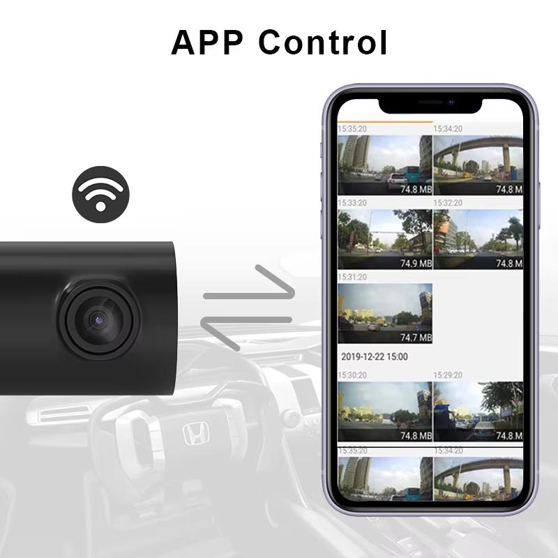 4K WIFI Mini Dash Cam Auto DVR Vorne und Hinten Video Recorder mit Nachtsicht 24H Parkplatz Kamera Monitor Black Box Auto Zubehör