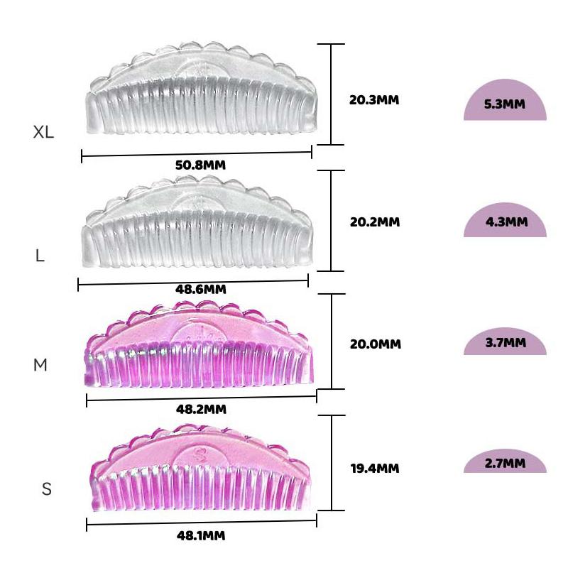 4 Pairs Silicone Protection Eyelash Pad Eyelashes Extension Eye Pads Reusable Lashes Lifting Curler Shield Patch Makeup Tool