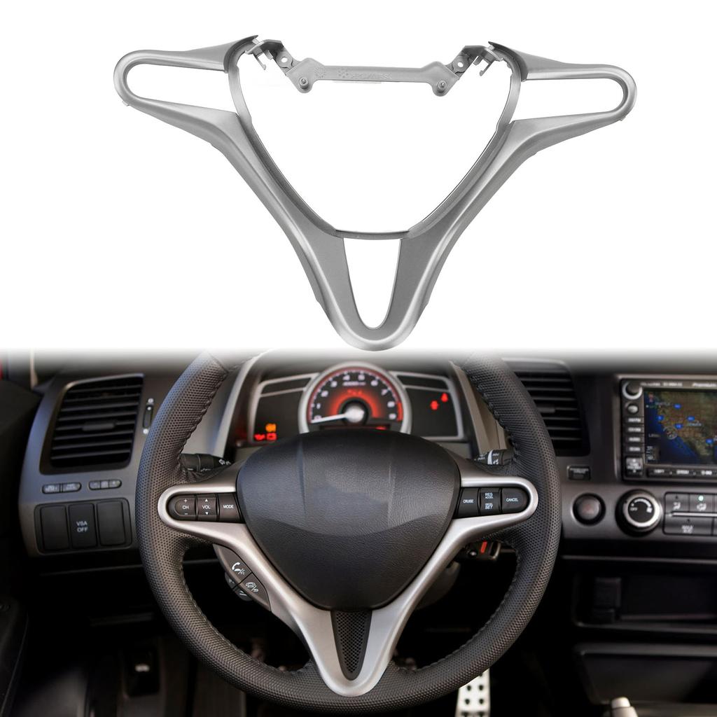 Steering Wheel Trim Cover 78540‑SVA‑A01ZA Stylish Look Steering Wheel Panel Decor Sticker for   8th FD2 2006 To 2011
