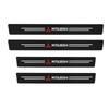 Car Door Sill Protector Plate PU Leather Carbon Fiber Threshold Anti-Scratch Sticker for Mitsubishi Outlander ASX Pajero Sport L YG2