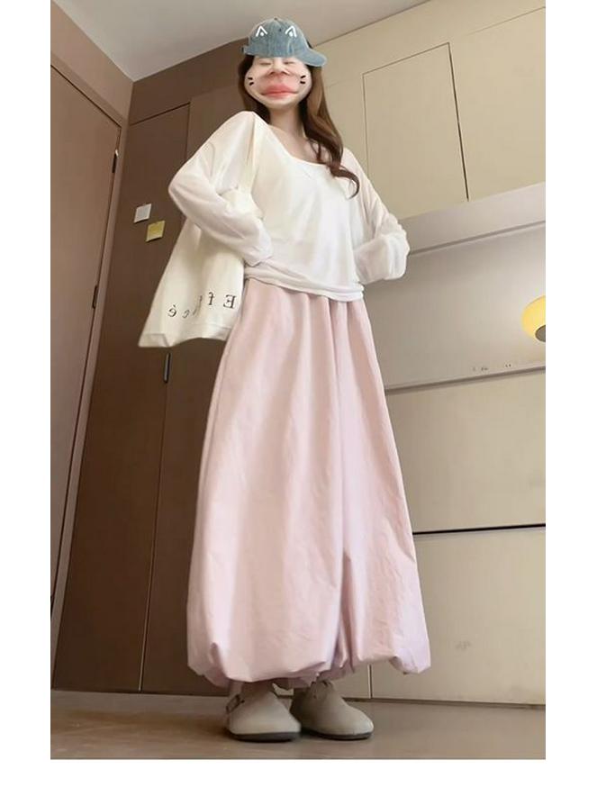 Women's Slimming Wide-Leg Bud Pants - Summer 2026, Yellow, College Style, Loose Straight-Leg, Drapey