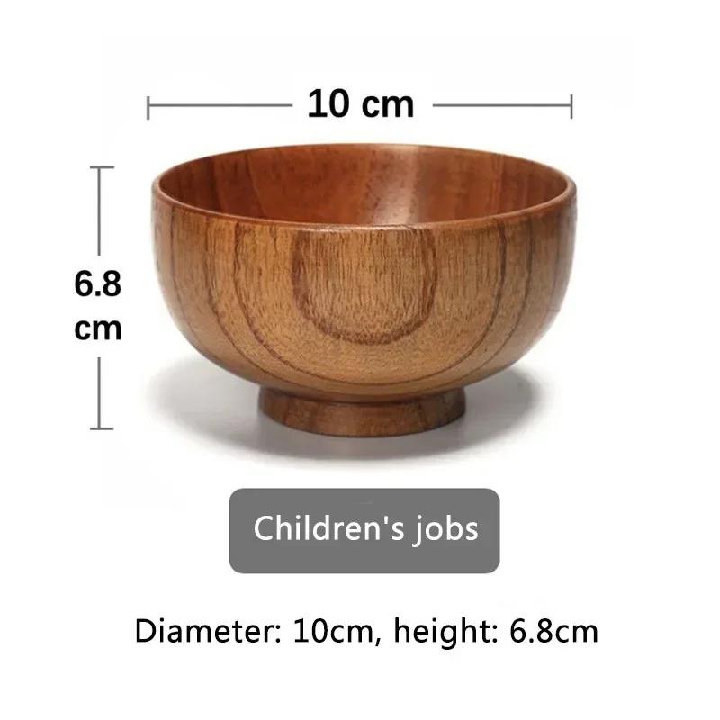 Japanese Sour Jujube Wood Bowl Kitchen Soup Bowls Salad Bowls Food Containers Natural Wooden Bowls Wooden Utensils