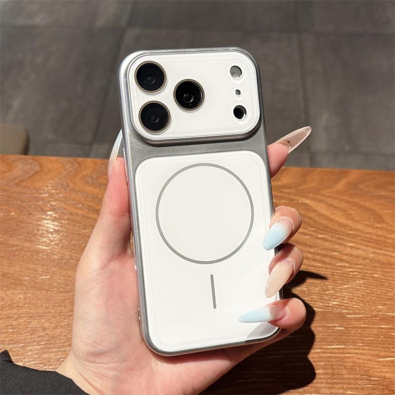 Luxury Acrylic Crystal Lens Phone Case For Apple iPhone 17 16 15 14 Plus 13 Pro Max Support Wireless Charging Magnetic PC Couqe