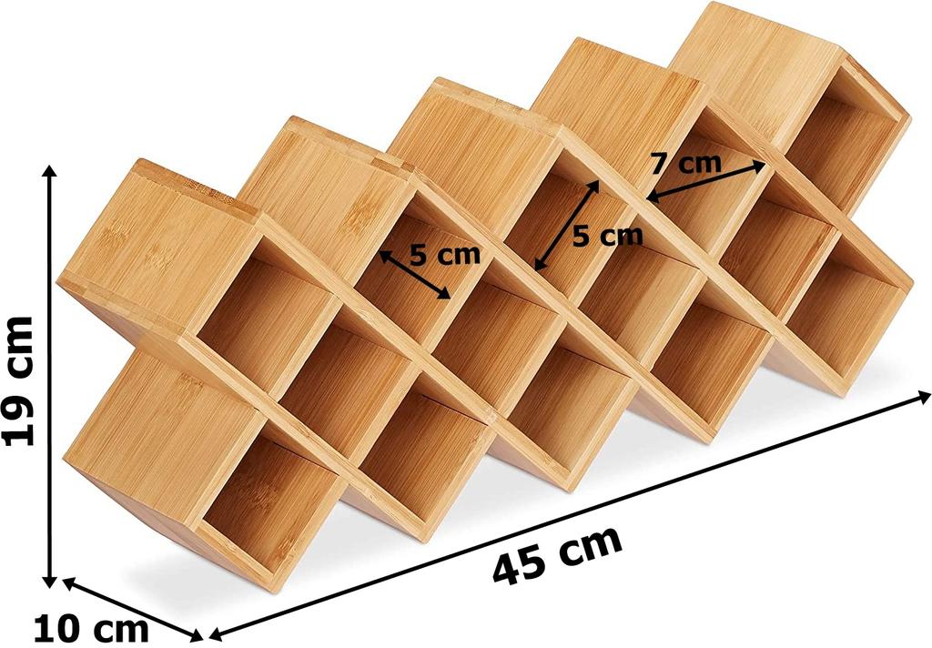 KOCHEN bamboo spice rack 18 jars