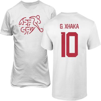 FLAURA Schweiz Fußball #10 Xhaka Weltfußballfans Erwachsener Herren Unisex T-Shirt