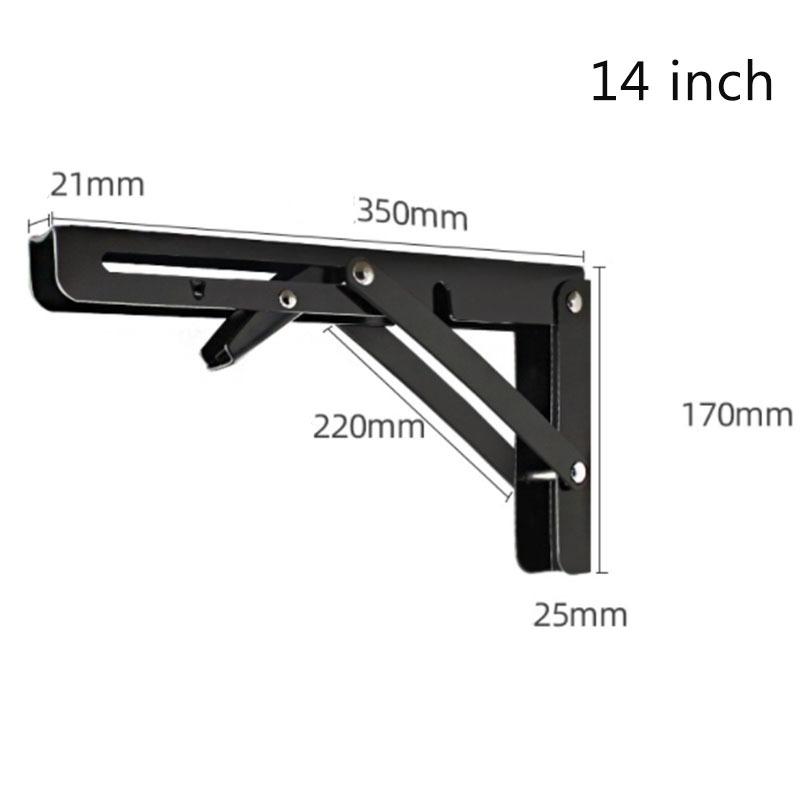 8/10/12/14 Inch Heavy Duty Stainless Steel Folding Bracket Adjustable Wall Mount Table Desk Furniture Support 1 Pack