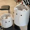 Lambs Wool Laundry Basket Toys Snacks Storage Organizer Handheld Dirty Laundry Baskets Plush Laundry Baskets Sundries Organizers