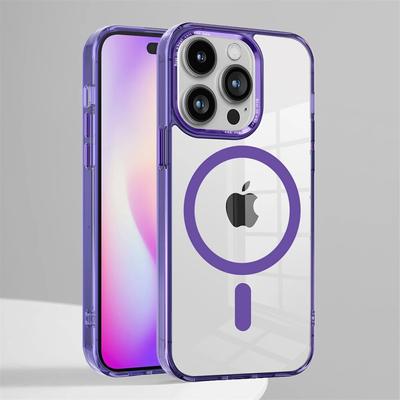 Luxury HD Transparent Magnetic Wireless Charge Case for IPhone 15 14 13 12 Pro Max 15 Plus for Magsafe Shockproof Bumper Cover