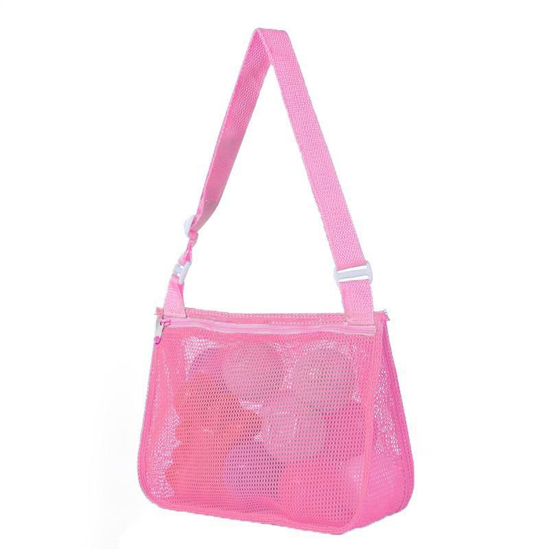 Kids Toy Storage Bag Quick-Dry Mesh Beach Shoulder Bag for Travel & Outdoor Play Breathable Lightweight Beach Bag