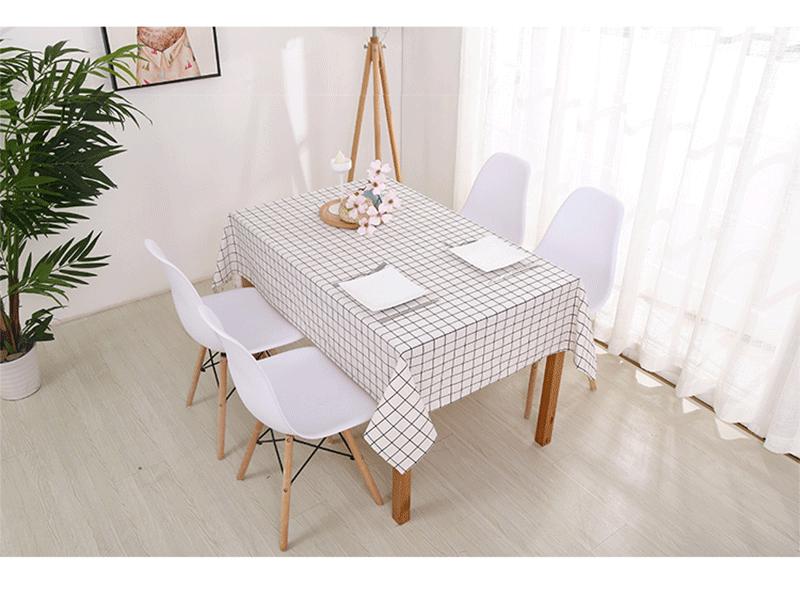 Pastoral Style PEVA Plaid Rectangular Tablecloth - Thick Disposable Picnic Mat