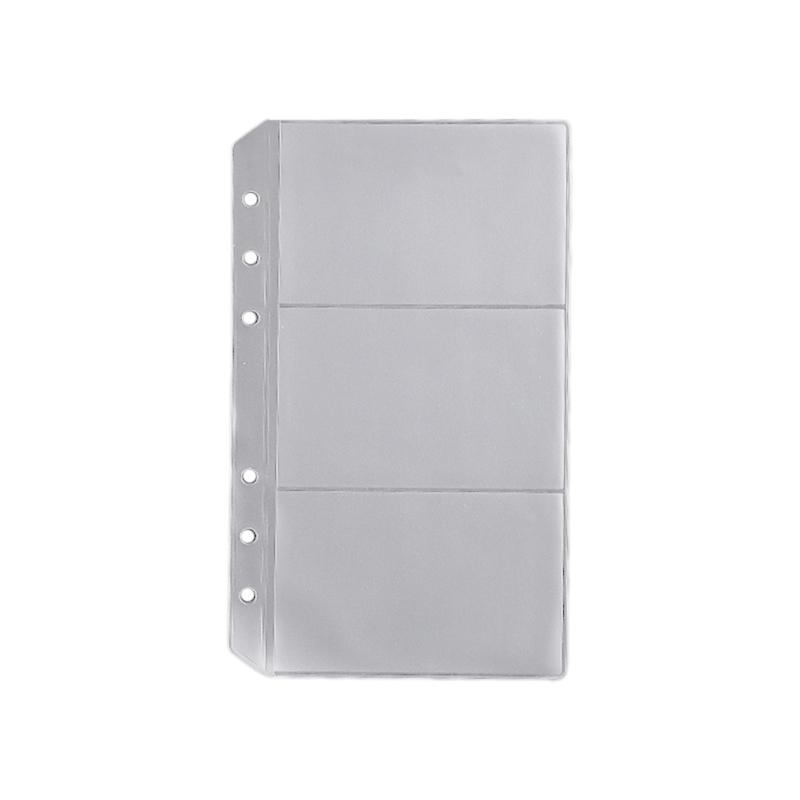 10Pcs Translucent Files Binder A5 A6 Notebook Binder Pockets Clear Zipper Folder A6