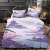Japanese Anime Spring Landscape Duvet Cover Set 140x200cm With 1 Pillowcase 3D Print Scenery Comforter Cover