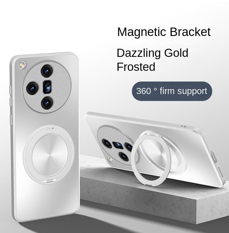 

Для OPPO Find X8 Pro Чехол Жесткий Матовый С Кольцом Магнитный Защитный Чехол Для Find X8 X7 X6 Pro X7 Ultra Phone Shell For Find X6 Pro серебряный