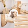 100cm Katze Seilbrücke Leiter Lang für Wohnungskatzen Wandmontiert Kletterstufen Regal Holzmöbel für Katzenzubehör