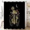 Mushroom Forest Shower Curtain Woodland Nature Decor Cottagecore Bathroom Set Vintage Botanical Shower Liner