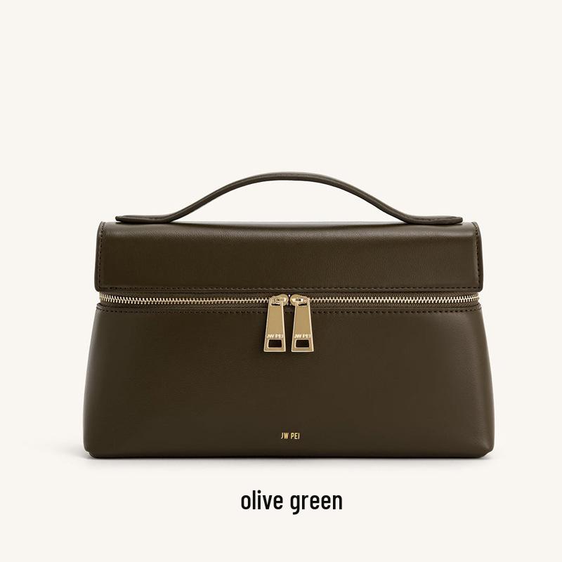 JWPEI Cross-Border Spot Lunch Box Shoulder, Messenger, and Tote Bag - Genuine Leather, Unique Niche Design