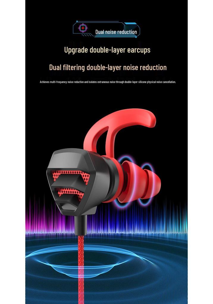 Cross-border Wired Gaming Earbuds with Mic for Mobile, PC & PUBG