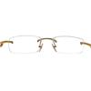 RSINC Rimless frame eyeglass Cart Metal Cup Gold Brown For Men & Women | Stylish  3603465 52-18-140 CART 1 METAL A2 3603465 52-18-140