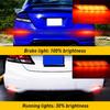 Clear Len Rear Bumper Reflector LED Brake Lights Fit 2013-2015 Honda Civic Sedan