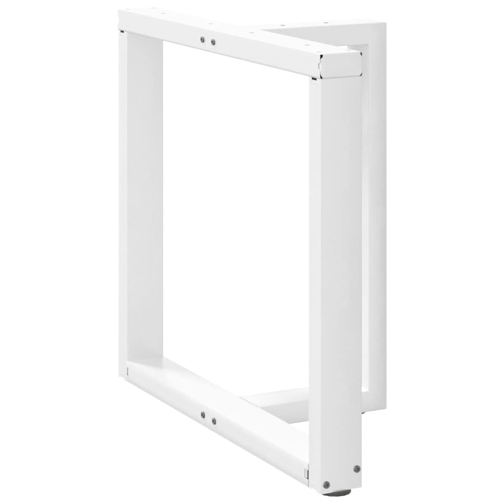 Vidaxl Nogi Do Stołu Jadalnego, 2 Pcs., Białe, 80X35X(72-73) Cm, Stal