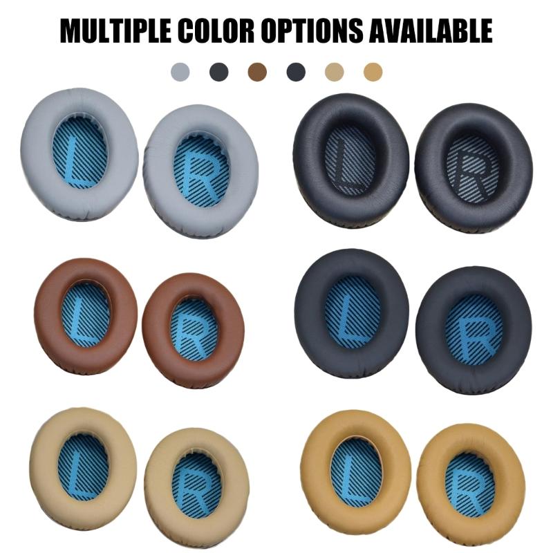 1 Pair Comfortable Ear Cushions Soft Earphone Cover Protective Earcup Earpads for QC35 QC25 QC15 Replacement Earmuffs