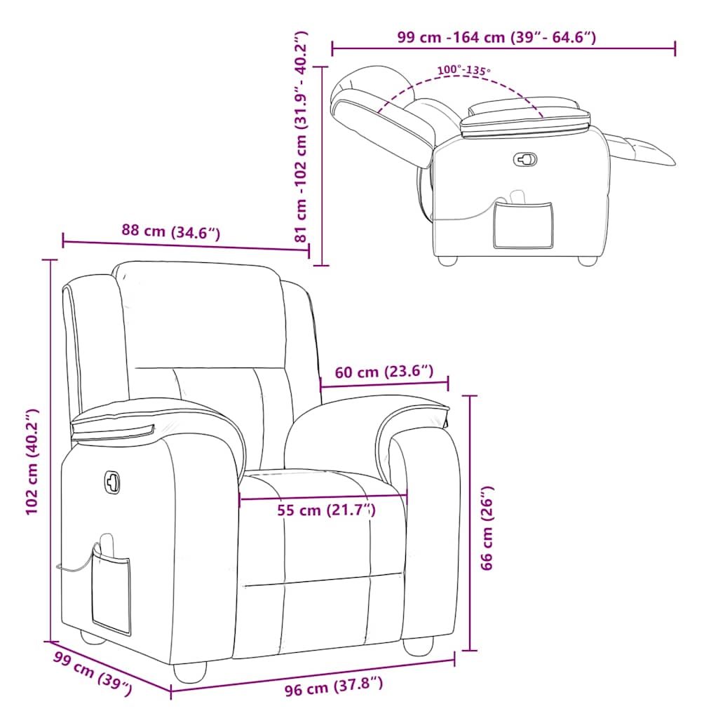Massage Chair Cloud Gray Fabric