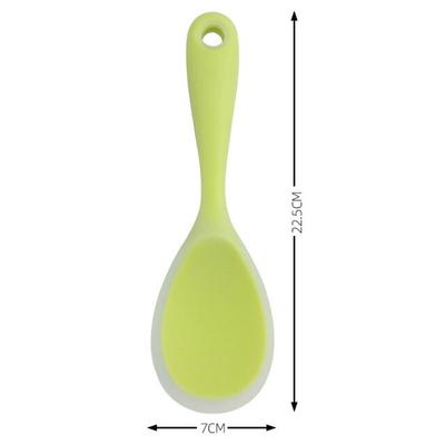 1 pz traslucido resistente al calore in silicone antiaderente padella strumenti di cottura manico lungo accessori da cucina cucchiaio di riso