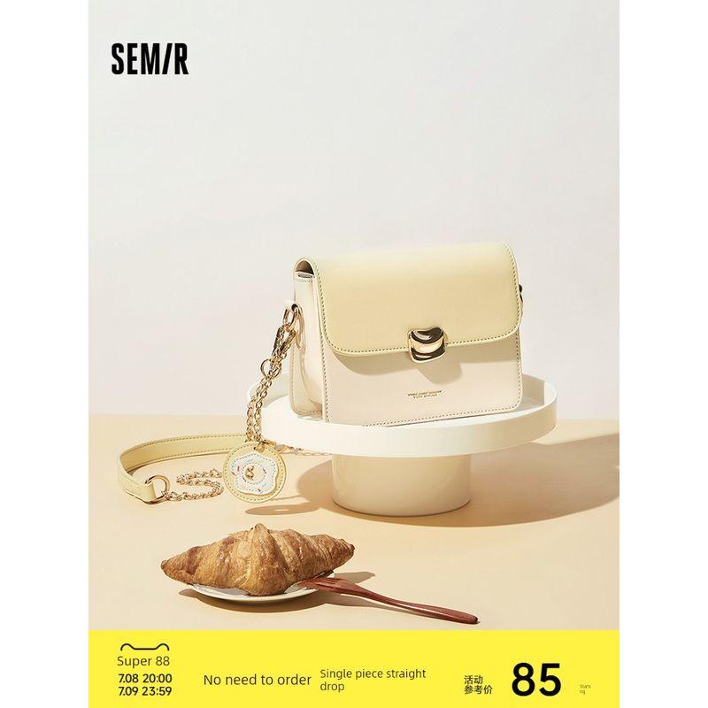 

Senma Bag Small Square Bag Female Summer Popular Square Bag Gentle Donut Shoulder Bag Sweet Partysu Crossbody Bag Milk 30101