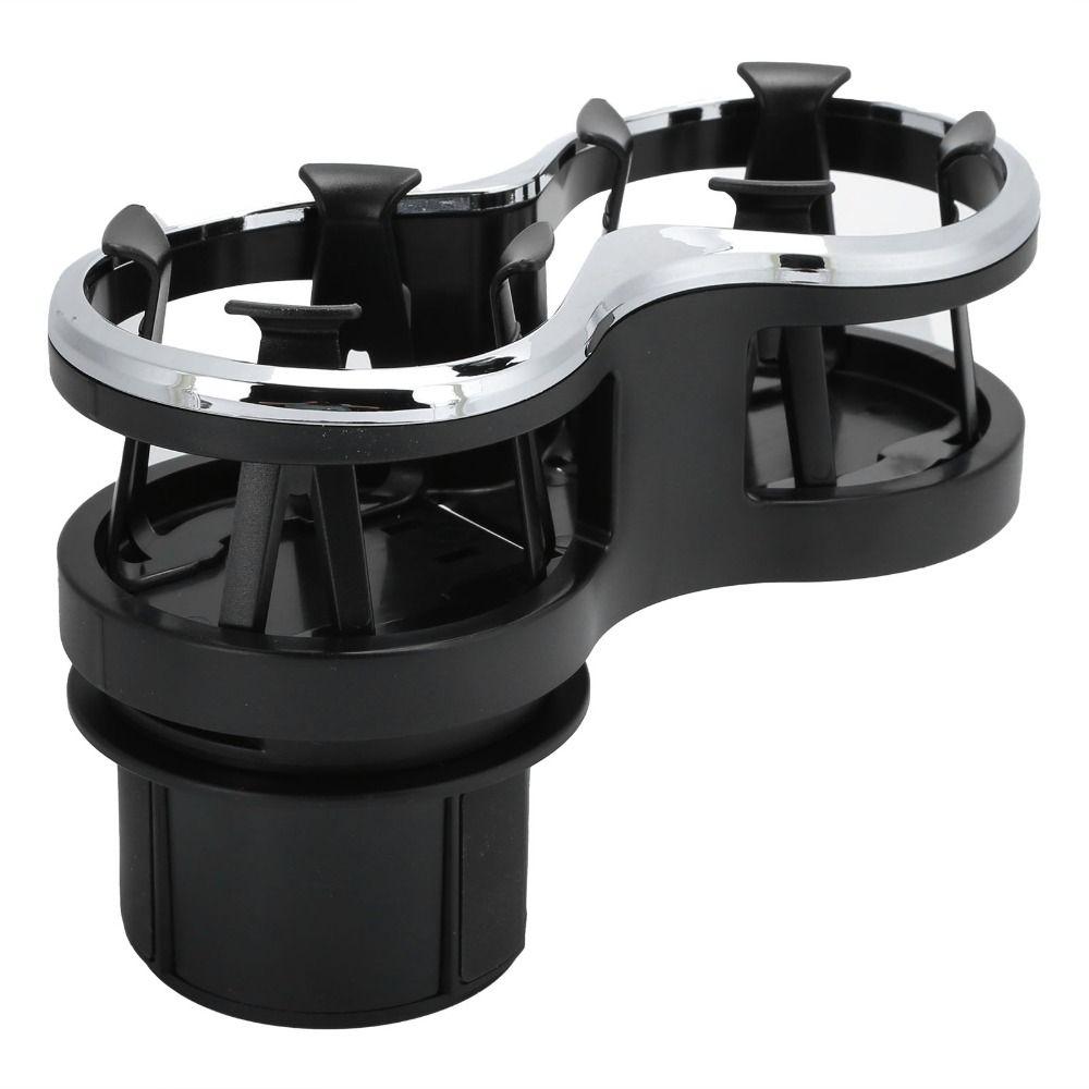 Two Hole Dual Cup Holder Adjustable Drink Bottle Mount Organizer For Car Interior Drink Storage