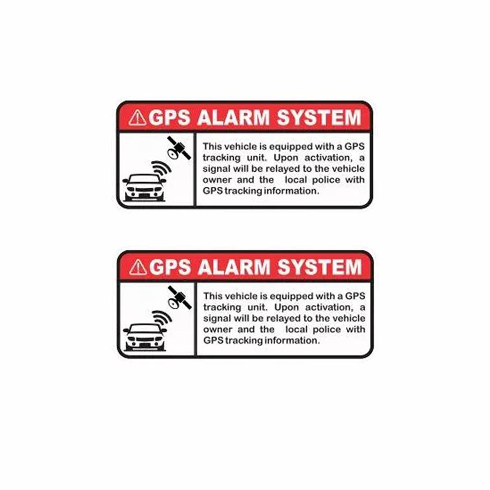 Anti-Theft GPS Alarm Warning Decal, Durable Vinyl Security Sticker, Universal Car Exterior Protective Decor Accessories