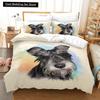 Cartoon Dog King Queen Duvet Cover Lovely Illustrated Pet Puppy bedding set  Animal Quilt Cover 2/3pcs Polyester Comforter Cover