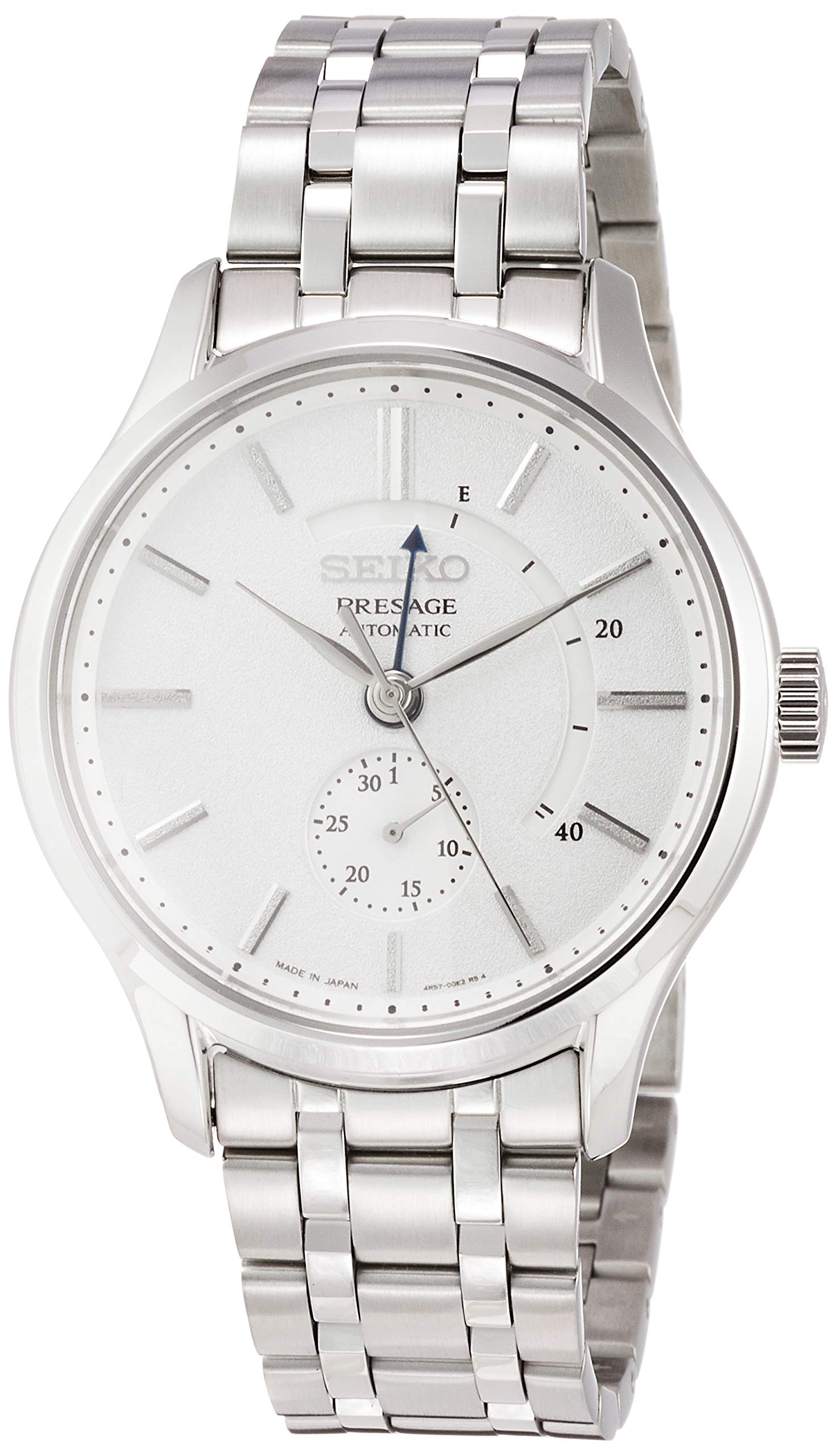 

Wristwatch Presage Mechanical White Dial with Power Reserve Dual Curve Sapphire Glass Back SARY143 Silver [Seiko Watch] See-Through Men s