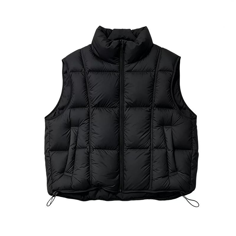 White Duck Down Stand-up Collar Down Vest Women's Autumn and Winter Fashion Simple Warm and Thin Vest Bread Jacket Vest