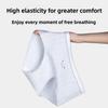 Plus Size Women's Color Yarn Cotton A Class Extended Crotch Mid Waist Briefs
