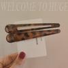 2pc Fashion European and American Leopard Big Hair Side Clips Hairpin Vintage Hairgrip for Girls Women Korean Hair Accessories