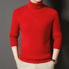 Men's Thick Wool High Neck Sweater - Autumn/Winter Solid Color Knitwear