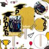 12Pcs Class Of 2026 Grad Photo Props Blank Diy Photo Frame Graduation Party Souvenirs Graduation Cutout Face Fans With Handle