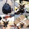 2D Cute Car Acrylic Flat Rearview Mirror Pendant Keychain Accessories
