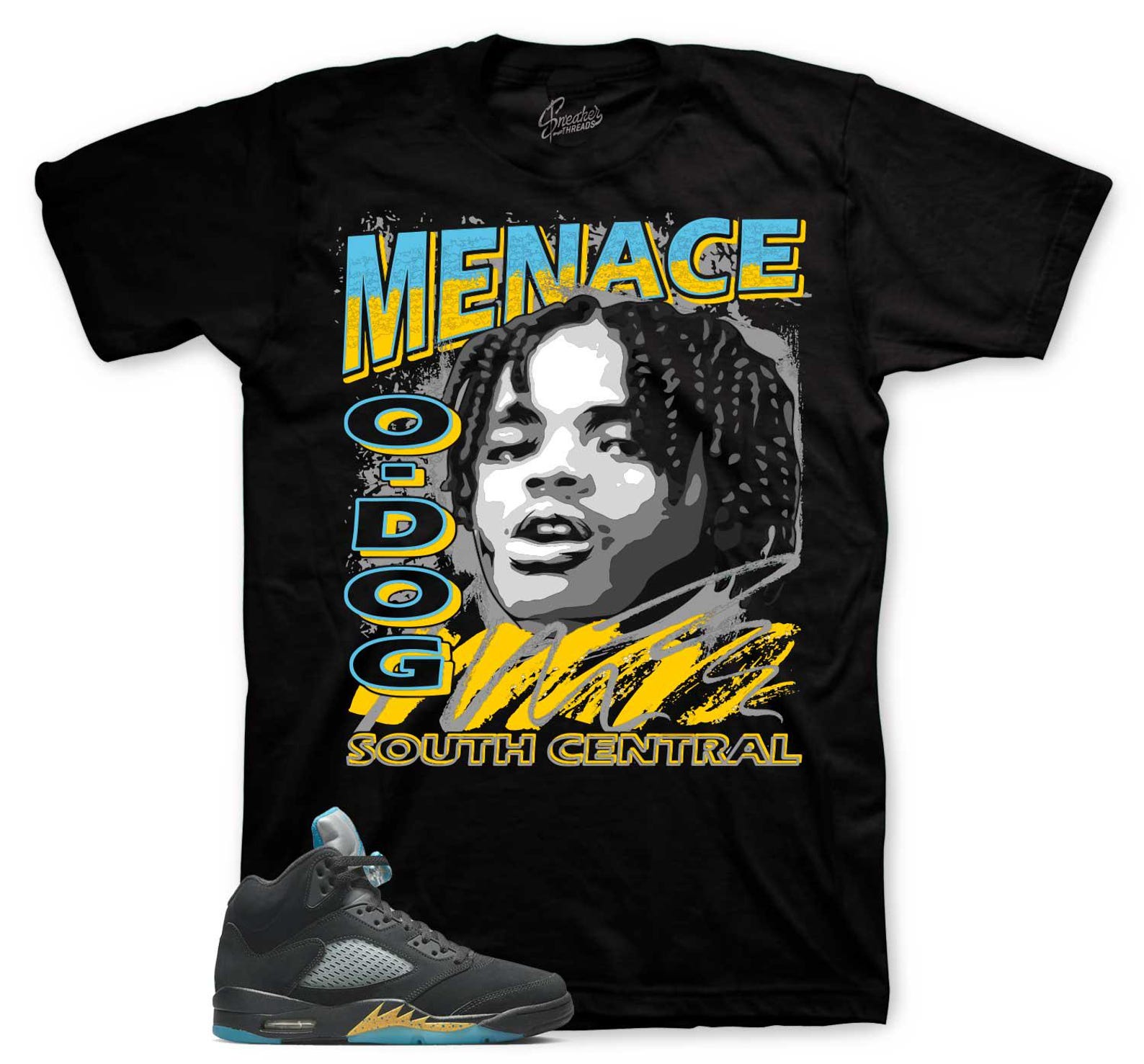 Shirts To Match Retro 5 Aqua AJ5 - Nineties Sneaker Tee S
