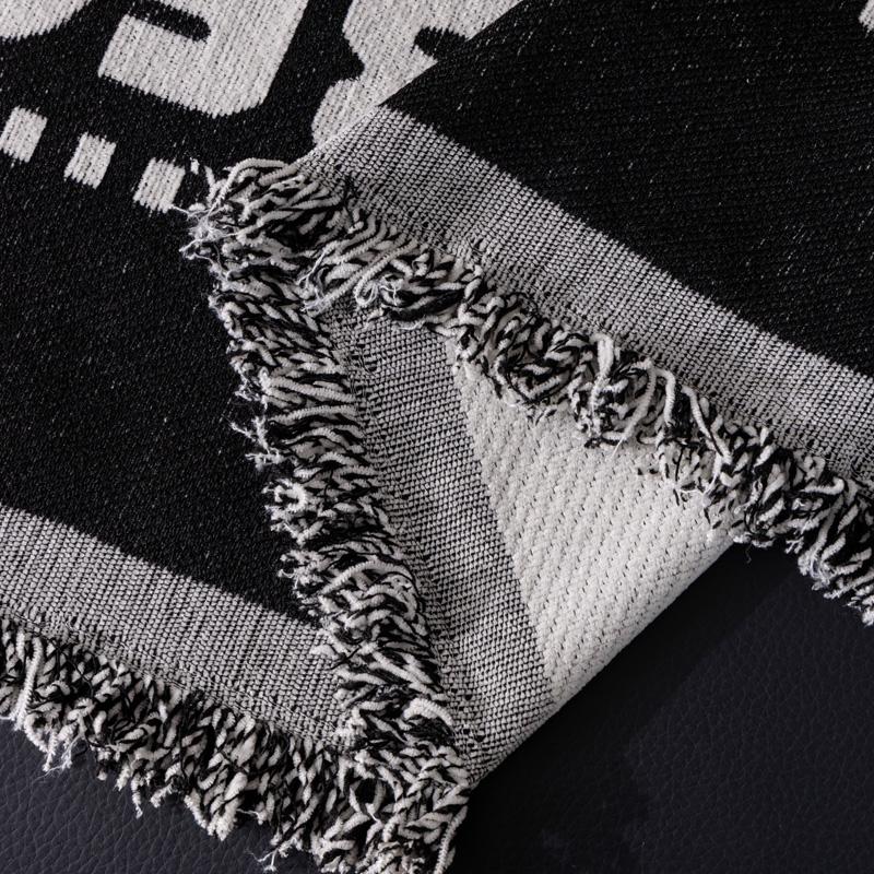 Chinese Classical Printed Chenille Sofa Cover Rural Plants and Flowers Couch Towel with Tassels Soft Anti Cat Scratch Dust Cover