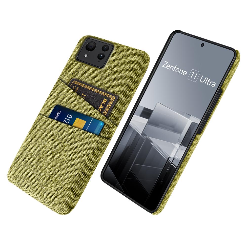 For Asus Zenfone 11 Ultra 5G Case Cloth Texture Anti-Scratch Phone Cover with Card Slots