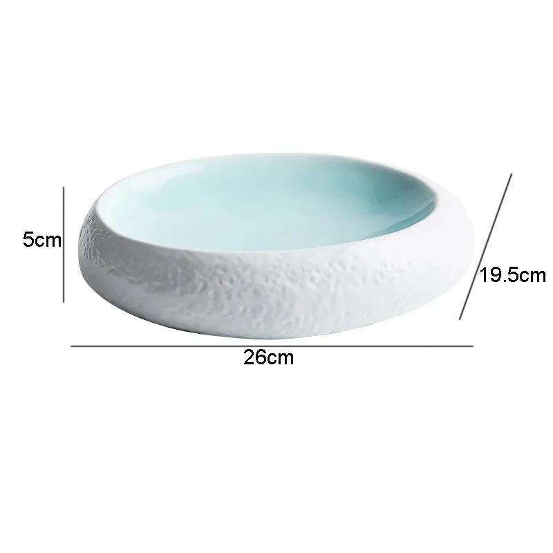 

Креативные керамические обеденные тарелки, овальная посуда для дома, подносы для закусок и десертов, современные гостиничные и ресторанные тарелки для стейков, тарелки для пасты