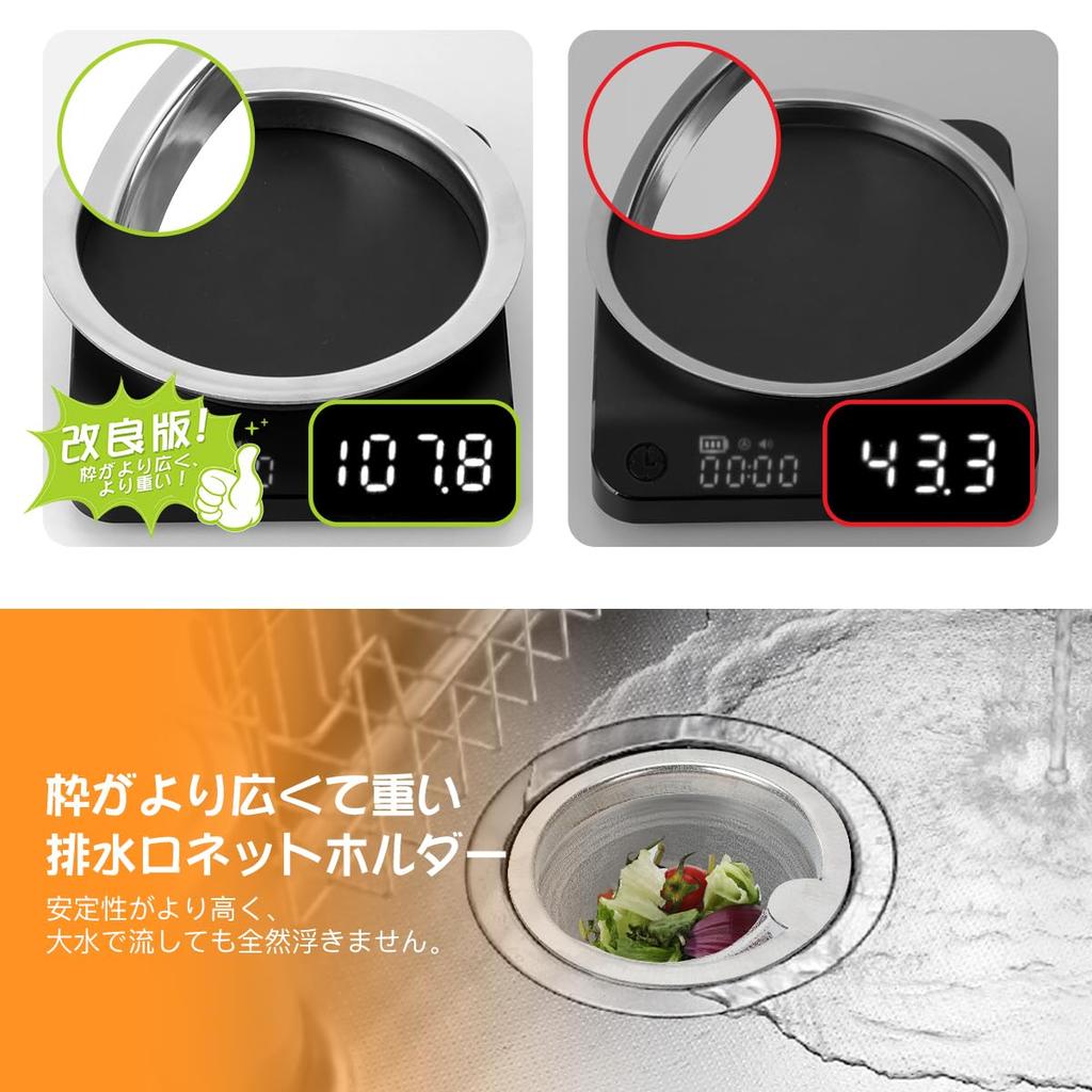 Aieve Drain Net Compatible with Diameter Wider Stainless Kitchen Garbage Drain No Basket Kitchen Patent Application Holder, 14.5cm, Frame, Heavy,