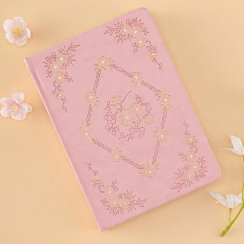 A5 Plum Full Plate Stamping Impressed Notebook 160g Thick Paper China Style Notepad