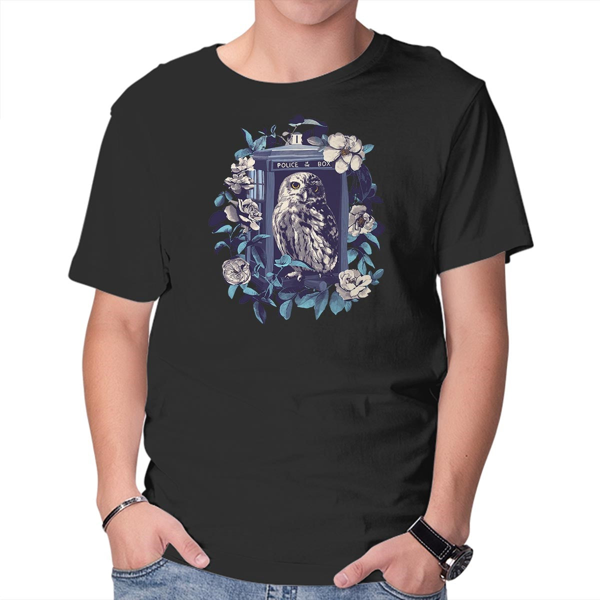 Unisex Crew Neck T-Shirt Dr Hooo Graphic Short Sleeve Casual Tee XL