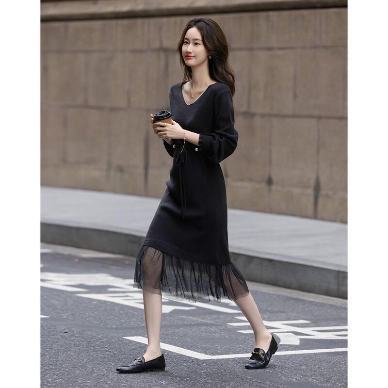 

Demana Faux Two-Piece Pearl Mesh A-Line Midi Dress XL