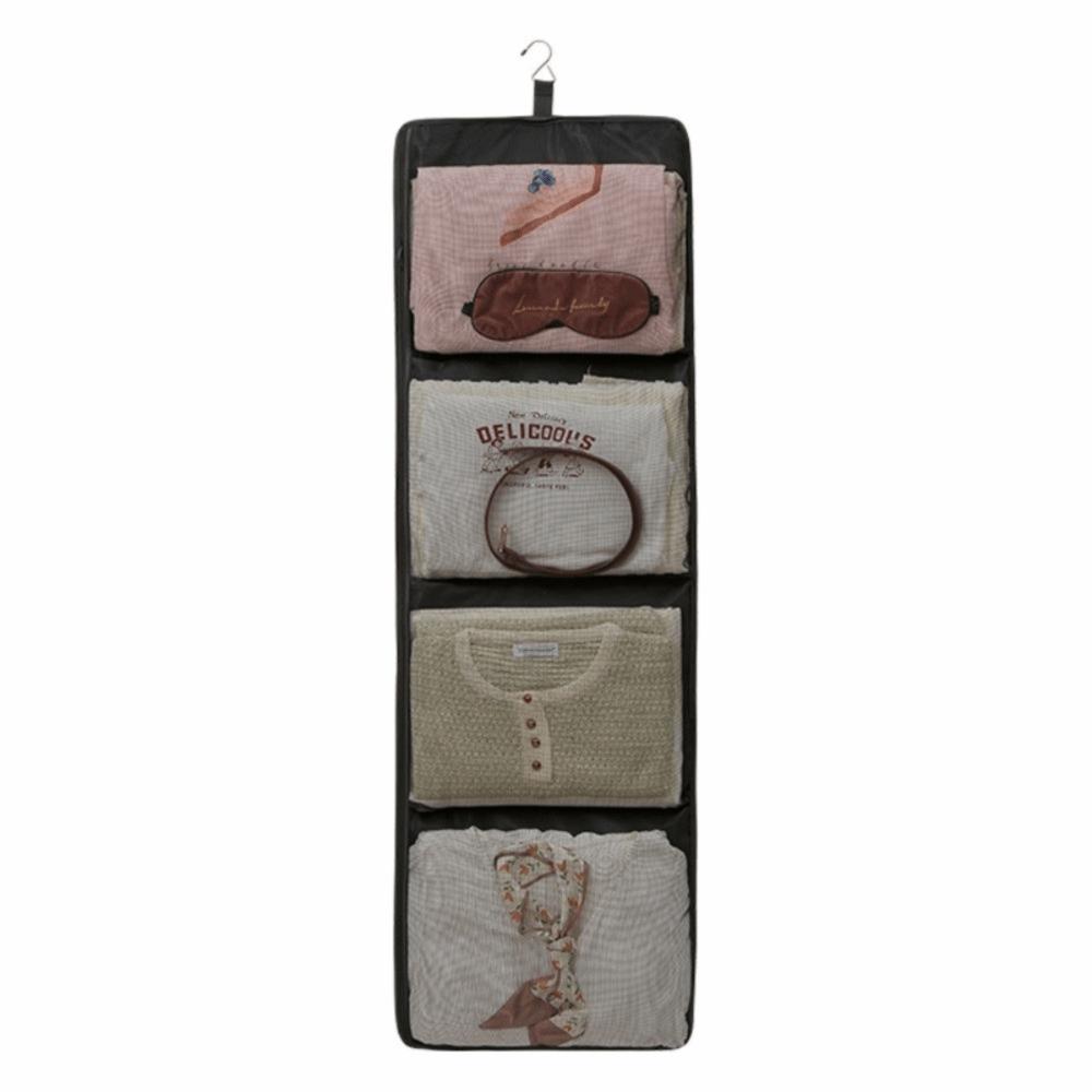 Foldable Hanging Clothes Organizer Mesh Pockets Wardrobe Organizer Closet Organization
