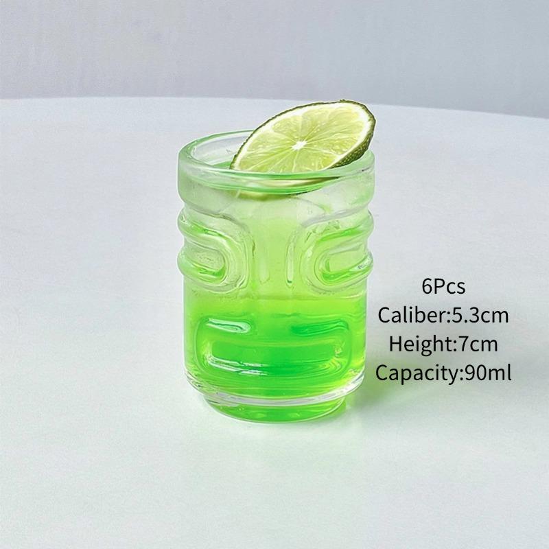 

Tiki Shot Glass Cup,90ML Small Wine Glass Cups,Creative Hawaiian Cocktail Glasses Cups,Best-selling Shot Glasses Cup,Bar Tools 90ml